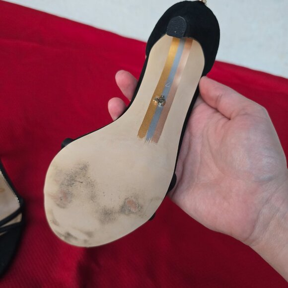 Sam Edelman Aria Suede Ankle Strap Dress Sandals - Picture 3 of 4